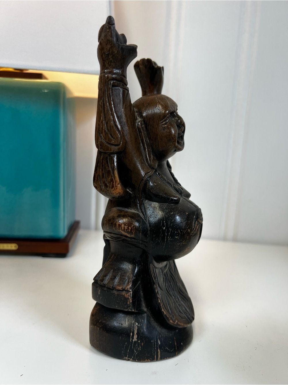 Vintage Hand Carved Happy Buddha - Picture 4 of 5